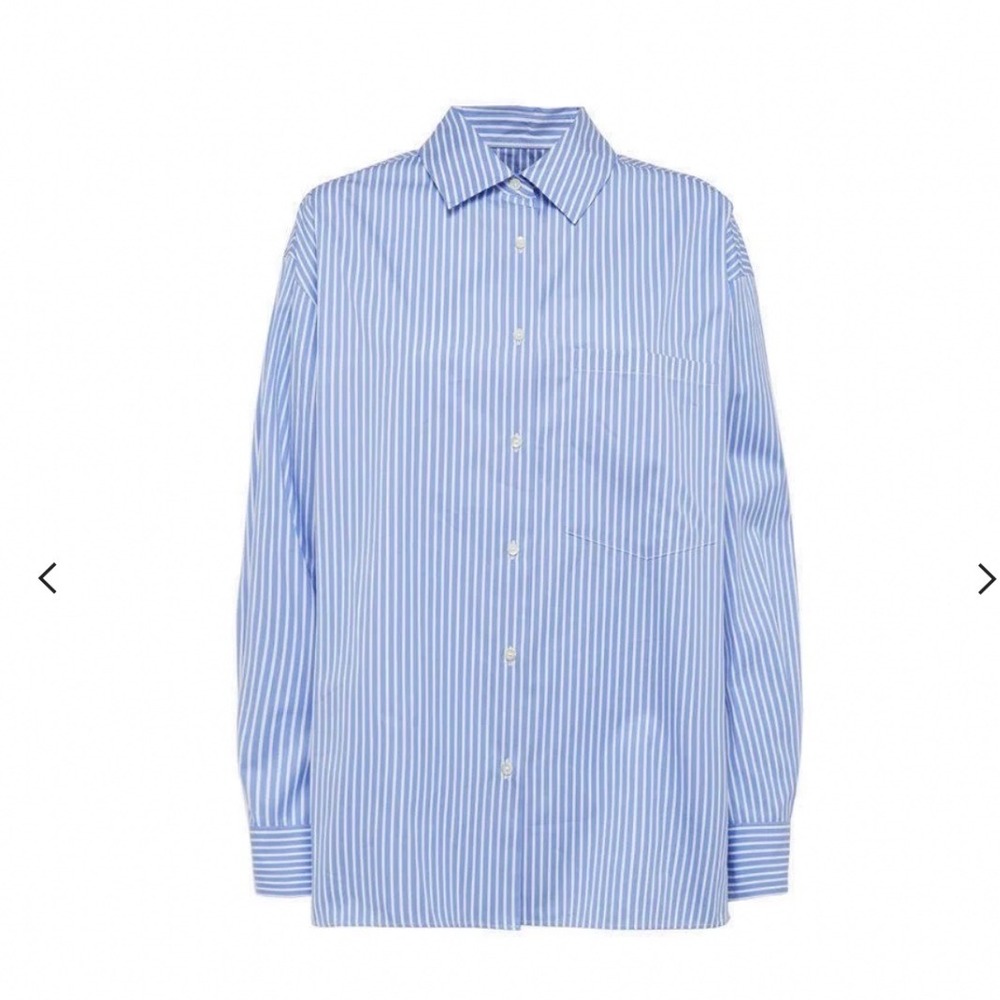 IRO Paris Yara Striped Button Down Shirt Oversized Blouse‎ 36 MSRP $365 - Picture 5 of 12